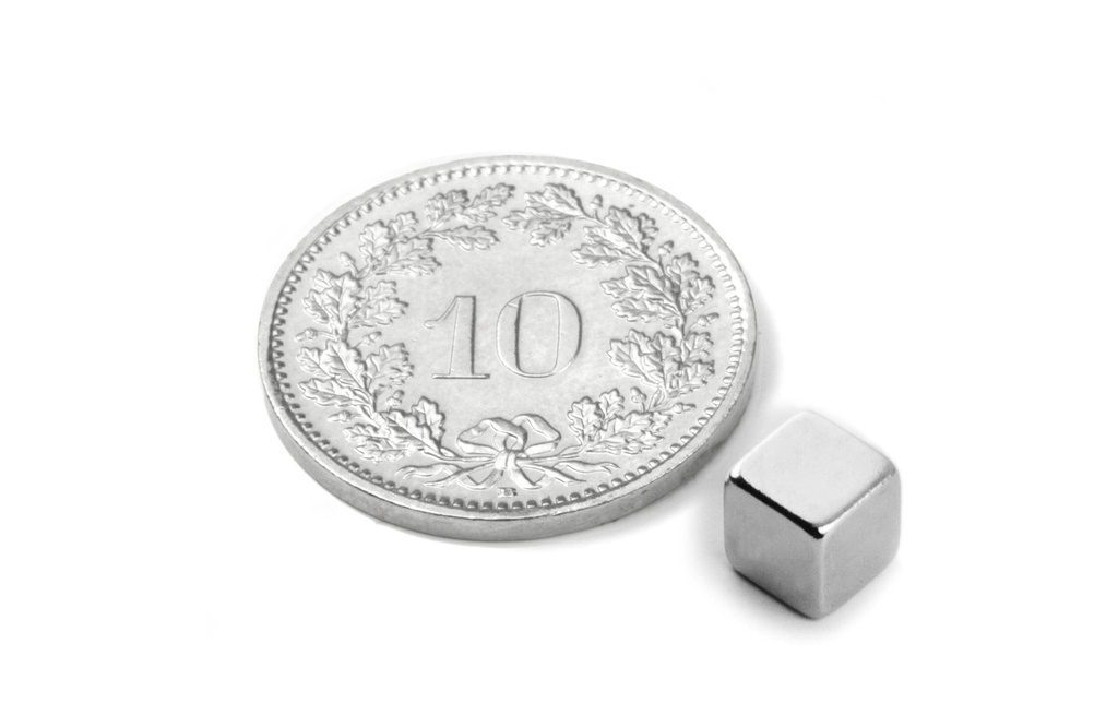 supermagnete Aimant néodyme 10 x 5 mm dés argentés