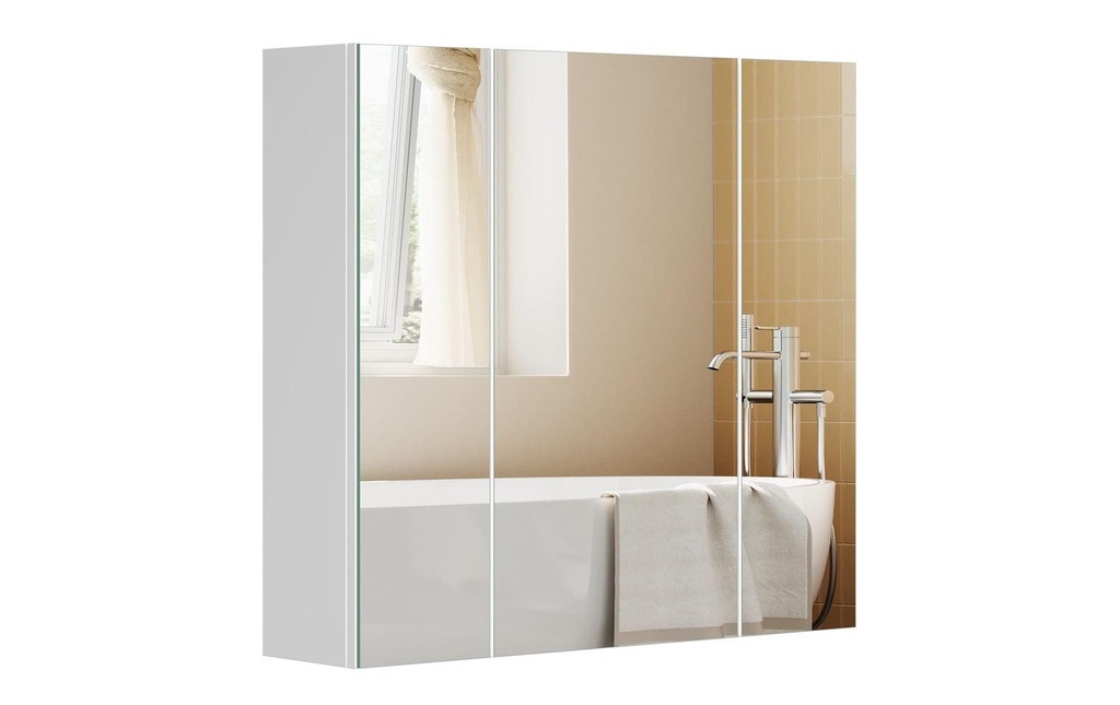 VASAGLE Armoire à glace Blanc 15 x 90 x 60 cm