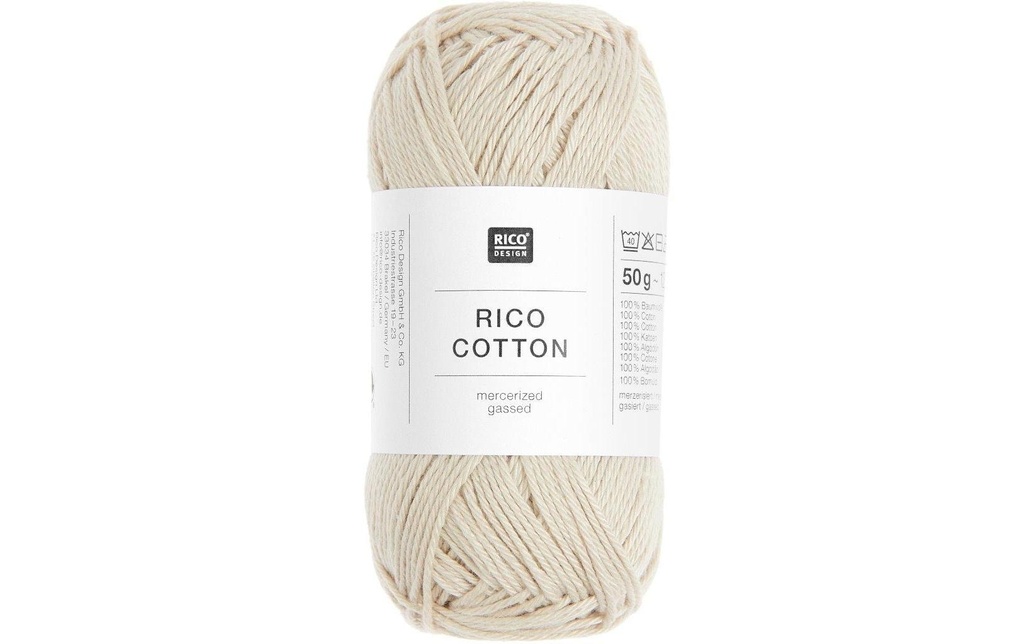 Rico Design Fil de coton Flocons d'avoine, 50 g, 125 m