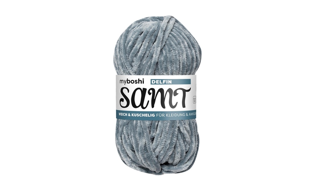 myBoshi Laine Velours chenille dauphin 100 g, 100 m