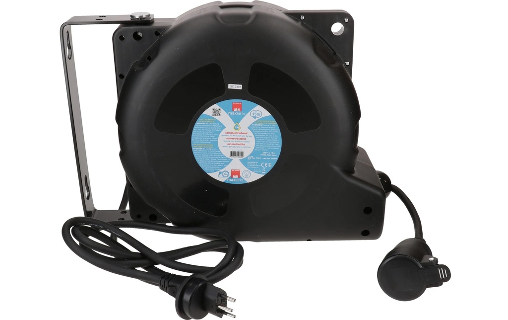 Max Hauri Bobine de câble 15 m, noir