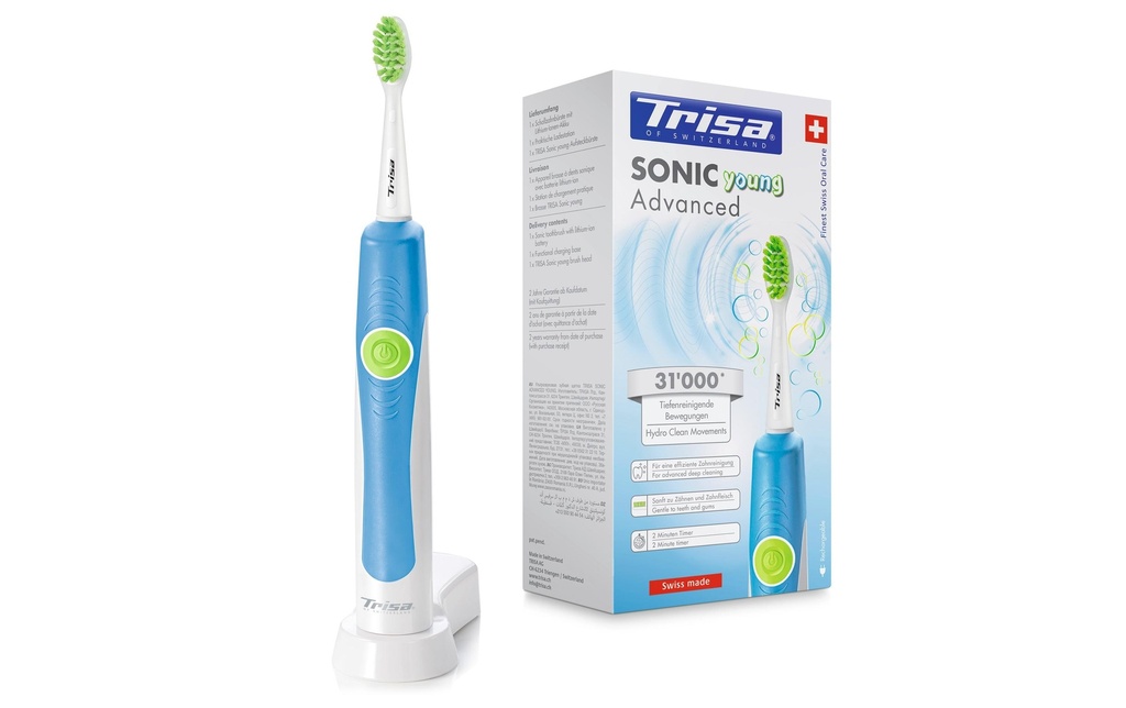 Trisa Brosse à dents sonique Sonic Advanced Young Bleu