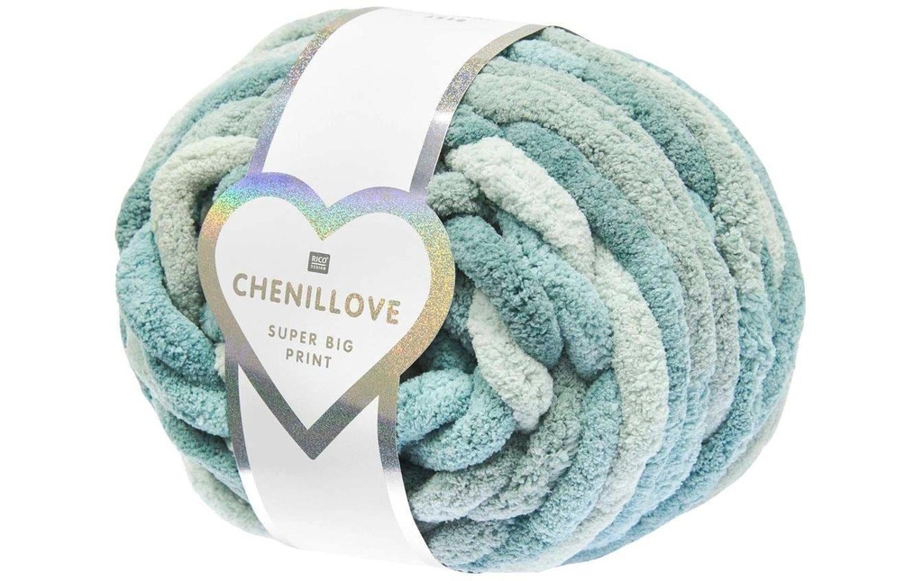 Rico Design Laine Chenillove Super Big Print 300 g, Aqua
