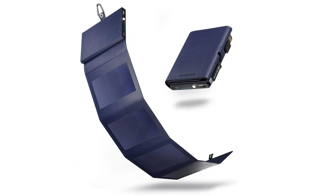 SunSlice Chargeurs portatifs Photon 4W Sol – bleu, 4000 mAh