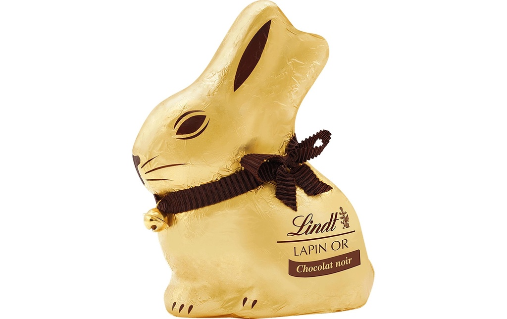 Lindt Coniglietto di cioccolato Lapin d'or noir 60% de cacao 200 g