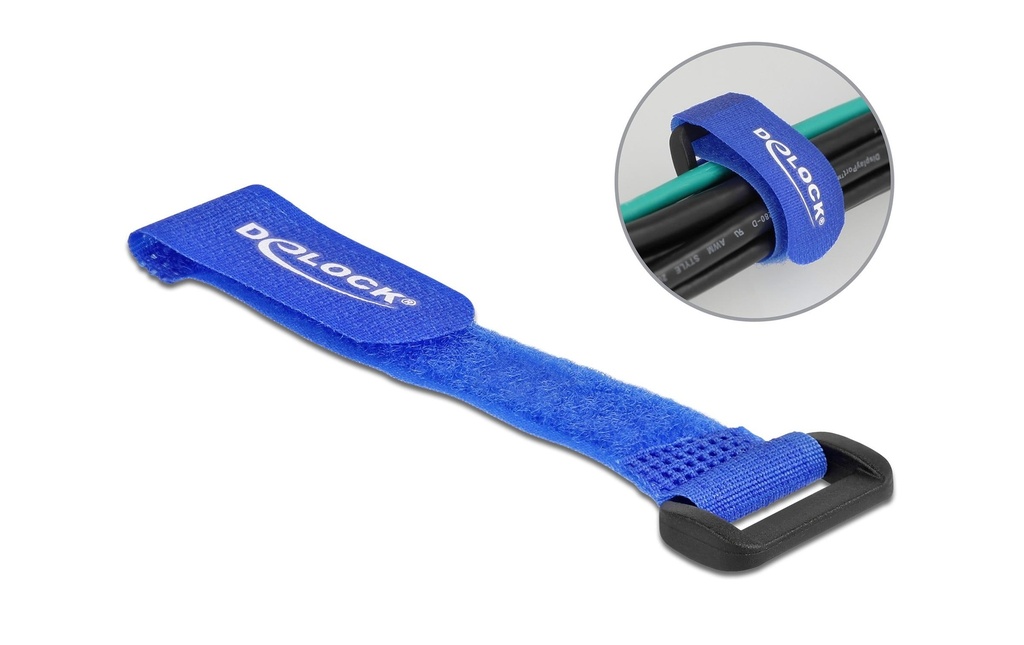 Delock Serre-câble auto-agrippant Bleu 150 mm x 20 mm 5 pièces