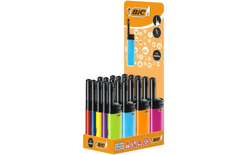 BIC Briquet hybride J38 mural, Assorti, paquet de 20