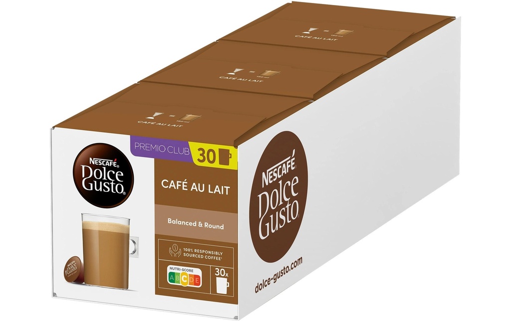 Nescafé Capsules de café Dolce Gusto Café Au Lait 90 pièces