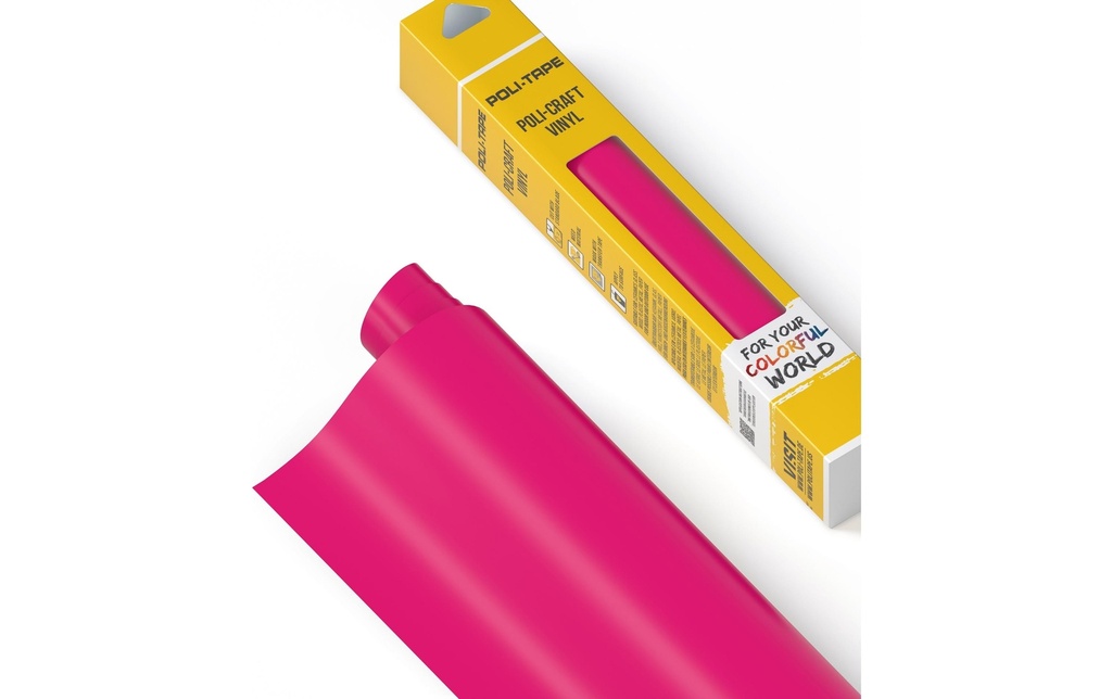 Poli-Tape Film de vinyle Permanent 30.5 x 183 cm, rose mat