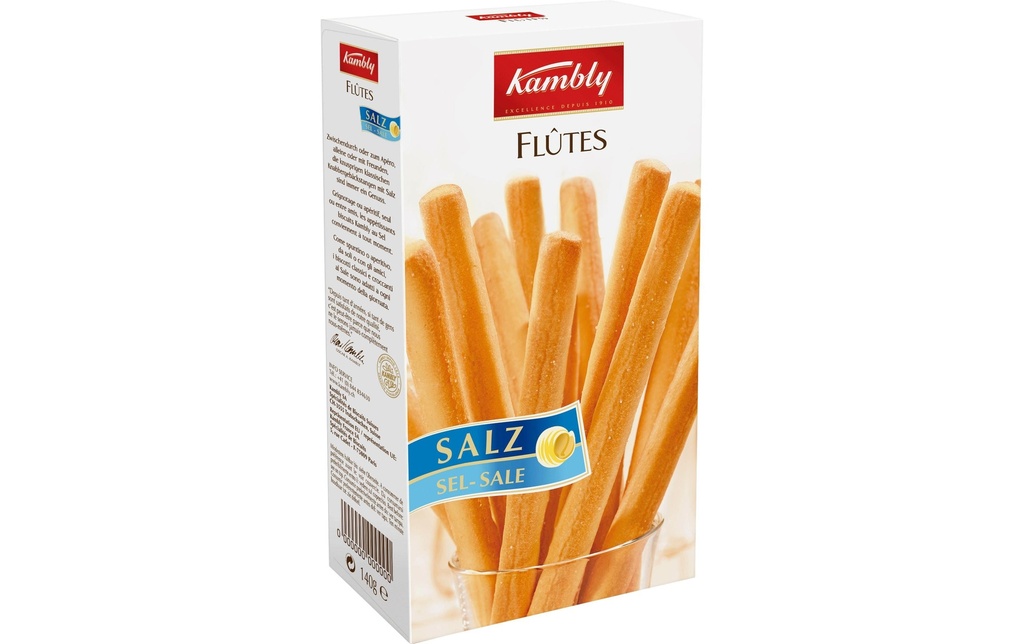 Kambly Apéritif Flûtes Sel sel 140 g
