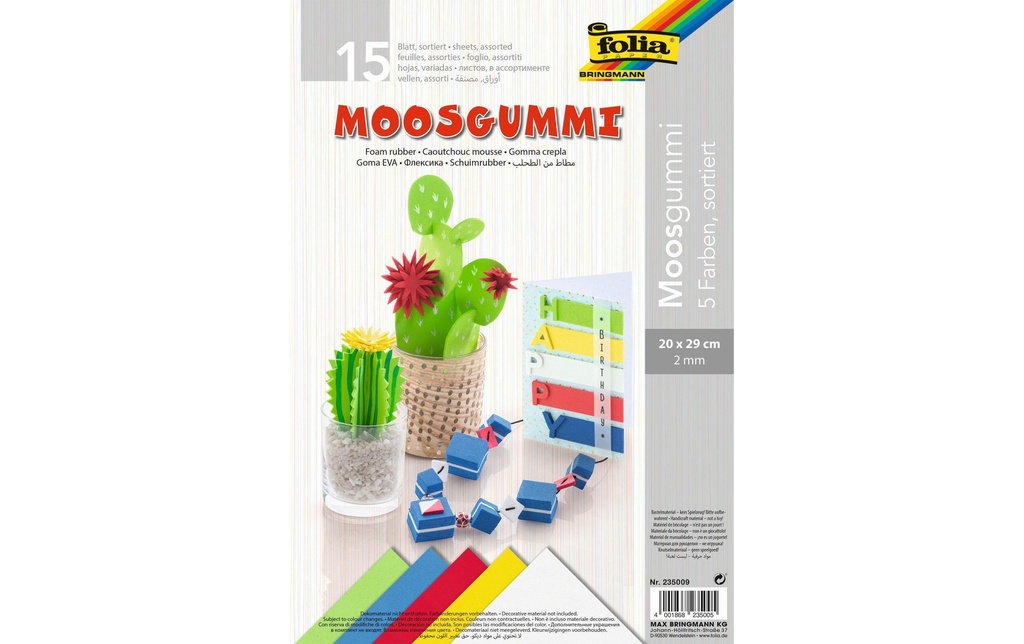 FOLIA Poch.de bric.mouss.caout.20x29 (15 pces)