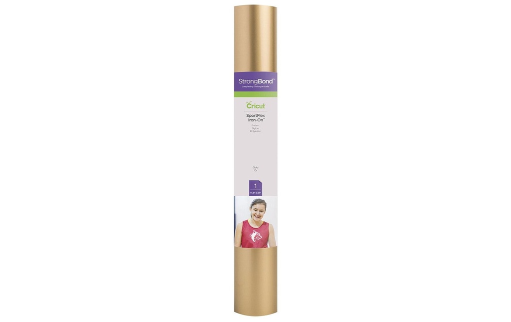Cricut Film thermocollant Sportflex 30 x 61 cm, 1 Pièce/s, Doré