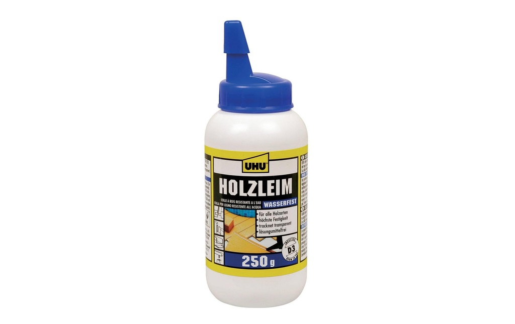 UHU Colle Holzleim Wasserfest 250 g, Transparent