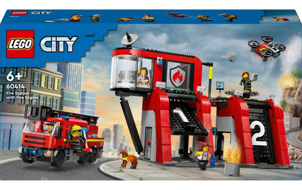 LEGO® City Caserne de pompiers avec véhicule à échelle pivotante 60414