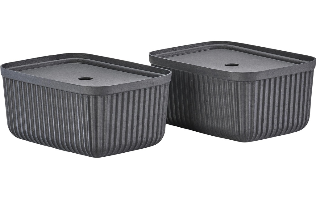 Zone Denmark Boîte de rangement Pulp M 2 pièces, Noir