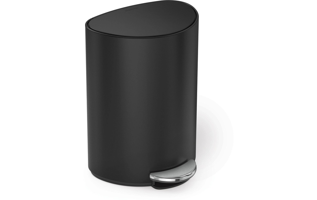 Simplehuman Poubelle 6 l, Noir mat