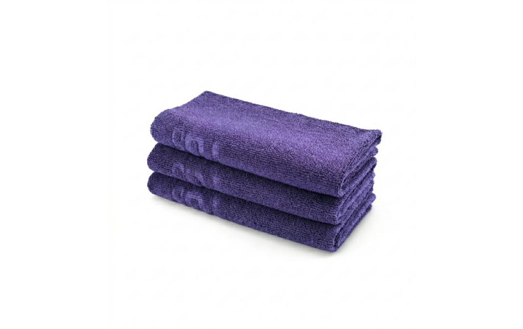 21CARS Edgeless Serviette microfibre set de 3 40 x 40 cm Violet
