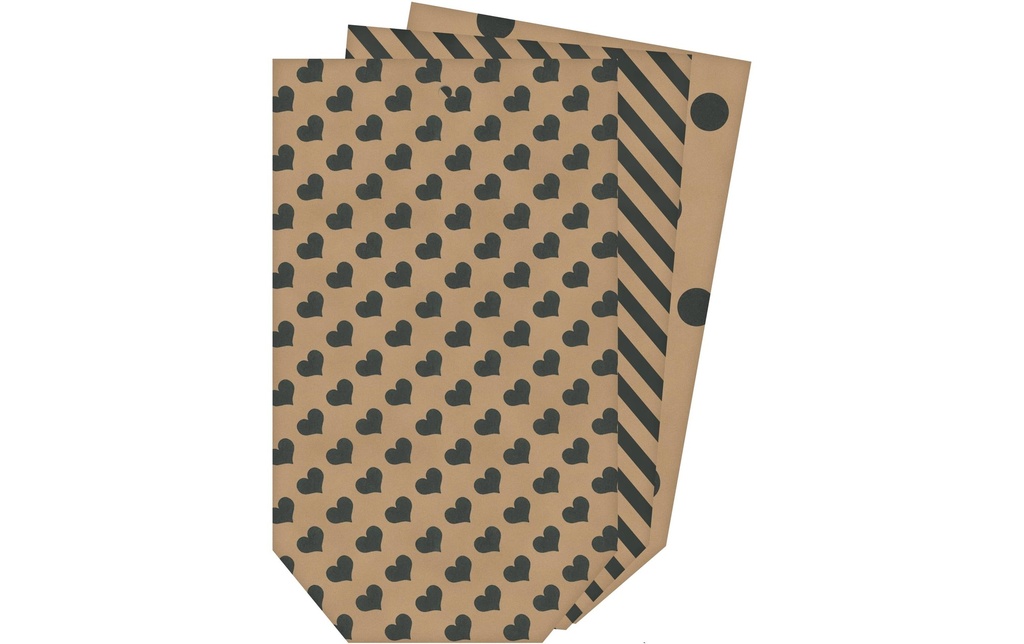 Braun + Company Sacs en papier kraft 13 x 22 cm, 10 Pièce/s, Noir/Brun