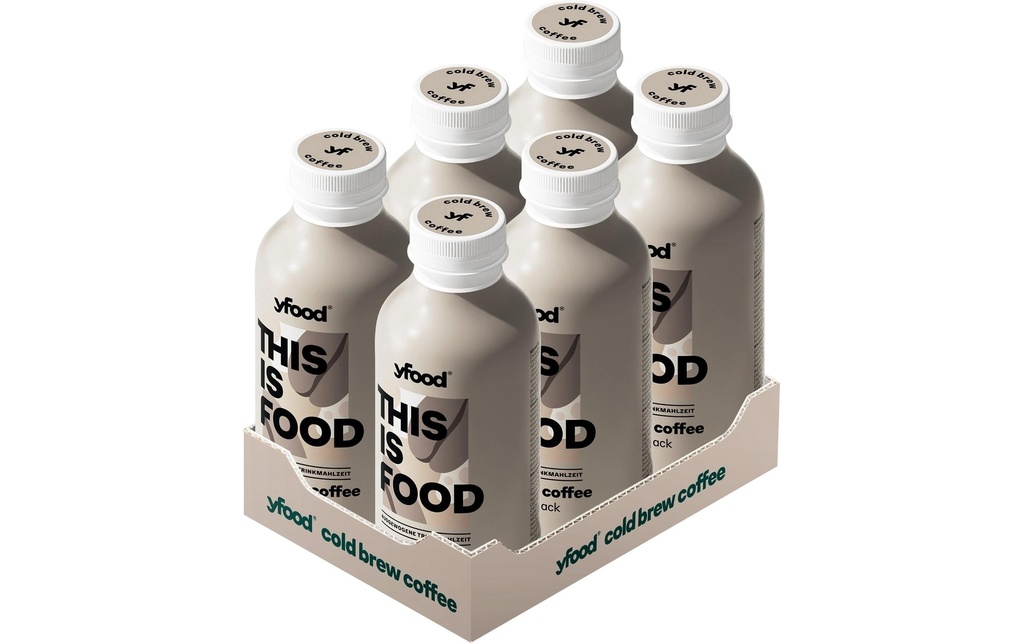 YFOOD Repas à boire Cold Brew Coffee 6 x 500 ml