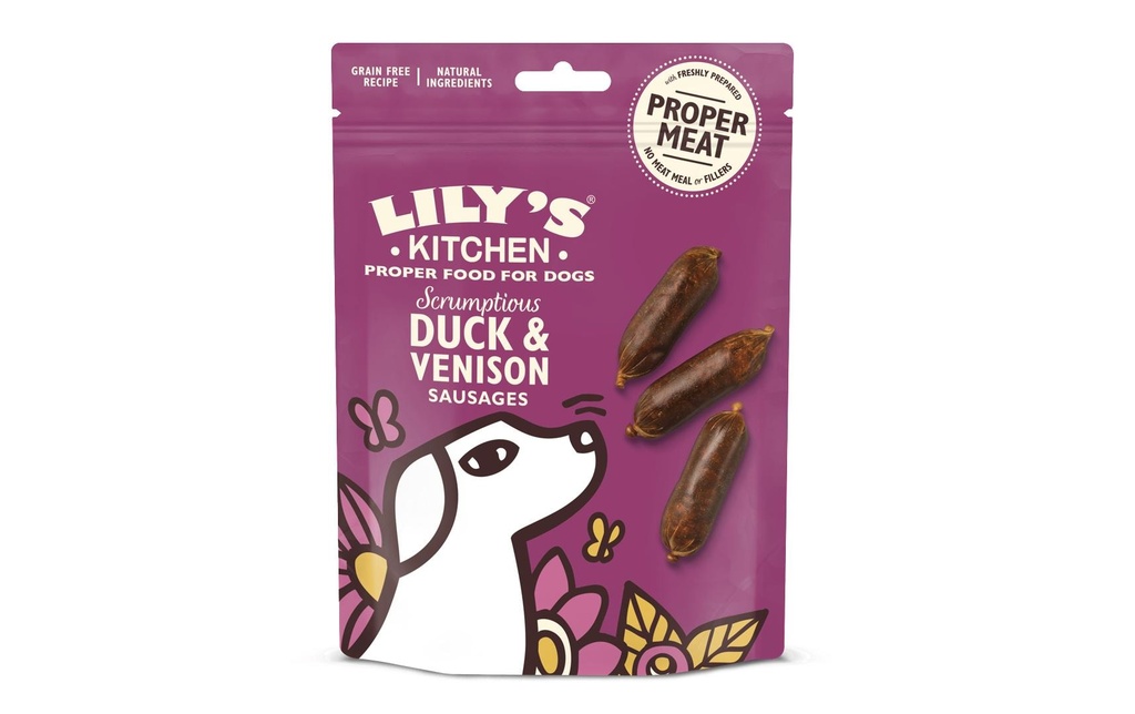 Lily's Kitchen Duck and Venison Sausages, 70 g
