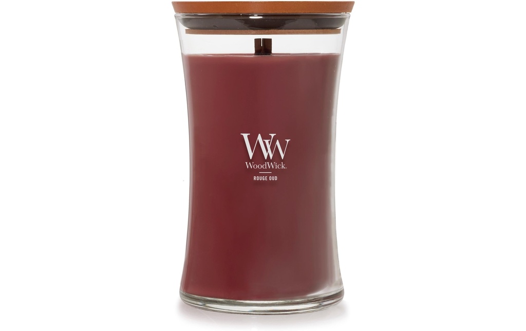 Woodwick Bougie parfumée Rouge oud Grand pot