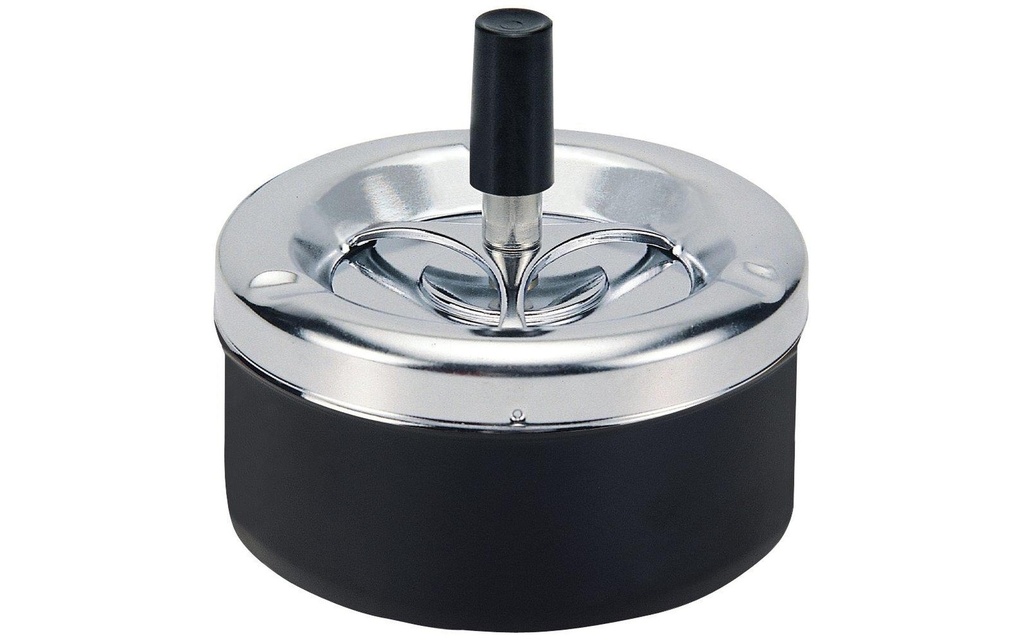 Dameco Cendrier avec un couvercle centrifuge, Noir