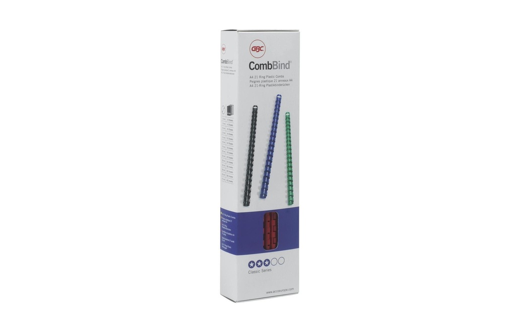 GBC Peigne de reliure CombBind 12 mm 12 mm Blanc