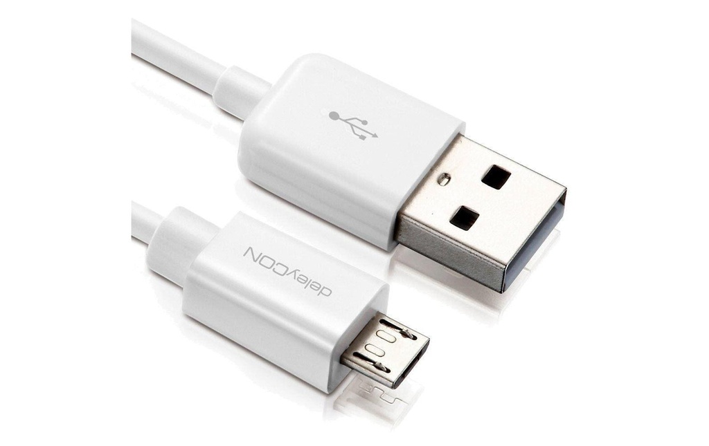 deleyCON Câble USB 2.0  USB-A - Micro-USB B 3 m