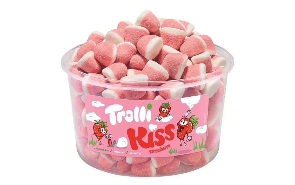 Trolli Bonbons gommeux Boîte Kiss Strawberry 975 g