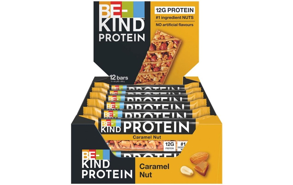 BE-KIND Barre Protéine Caramel Nut 12 x 50 g