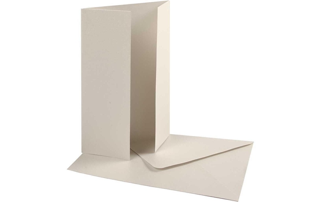 Creativ Company Carte vierge 10.5 x 15 cm Perle brillante, ensemble de 10