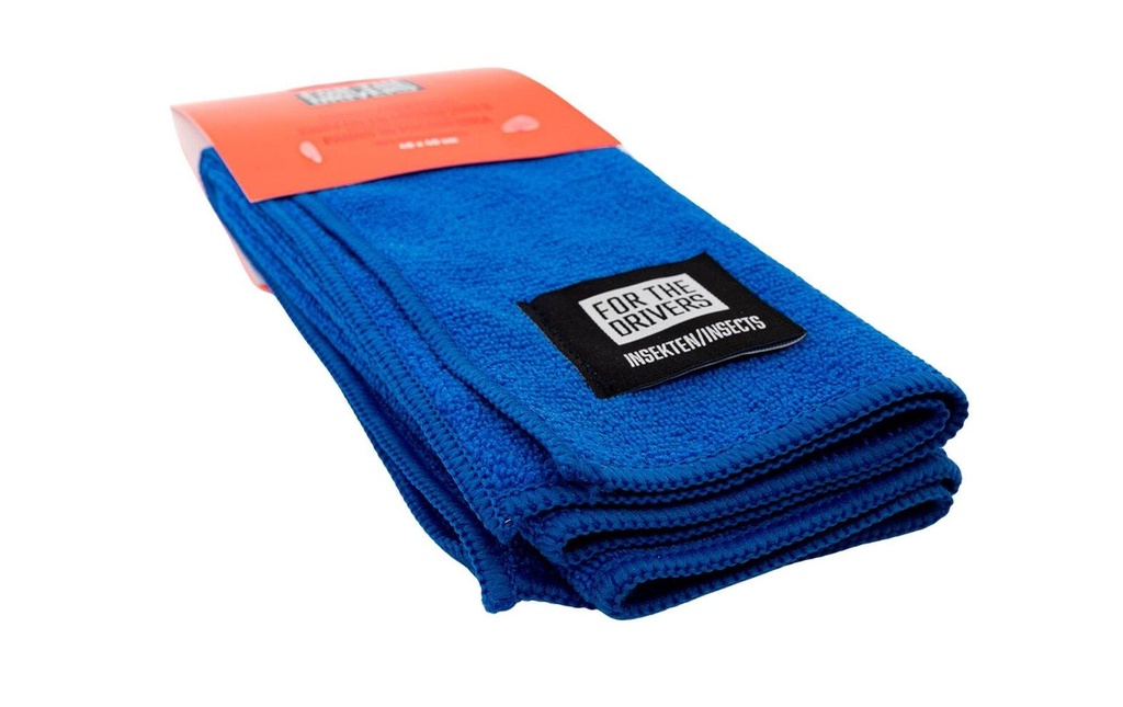 For The Drivers Chiffon microfibre insectes 40 x 40 cm, bleu foncé