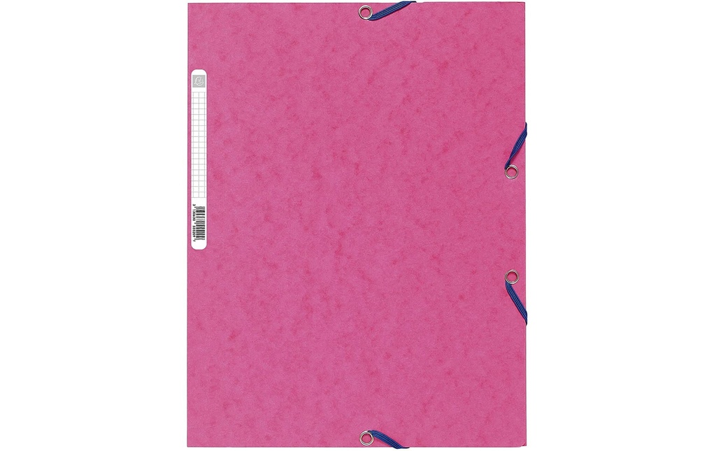 Exacompta Portfolio à ruban élastique A4 Rose, 250 feuilles