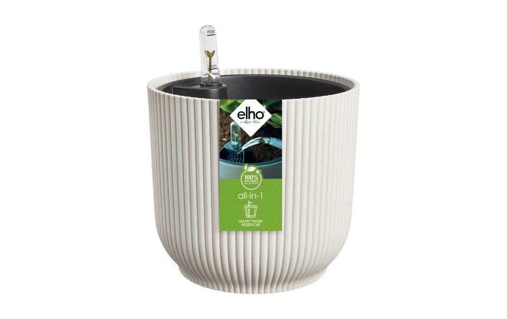 Elho Pot de fleur All-in-1 Vibes Ronde 18 + Swi 17 Blanc
