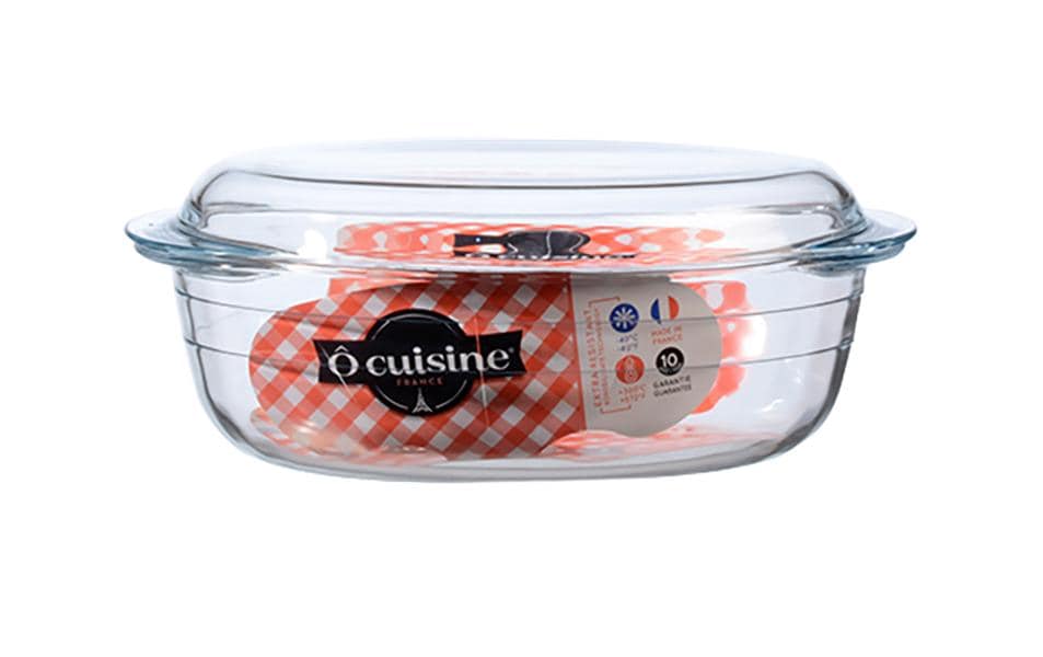 International Cookware Plat à gratin Cocotte 3 l, Ovale, Transparent