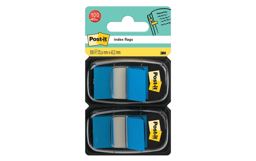 Post-it Marque-page Post-it Index 680-B2 Bleu, 2 Pièce/s