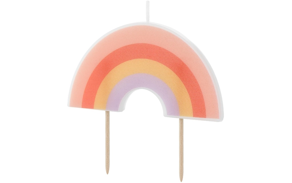 Partydeco Bougie Arc-en-ciel, 4.5 cm, 1 pièce