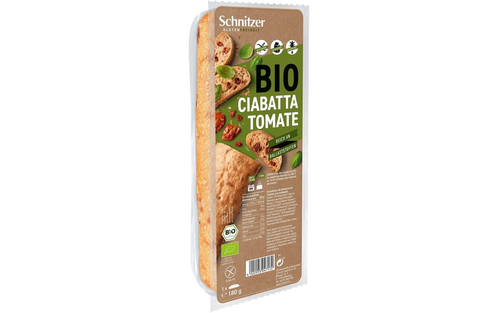 Schnitzer Pain Ciabatta tomate bio 180 g