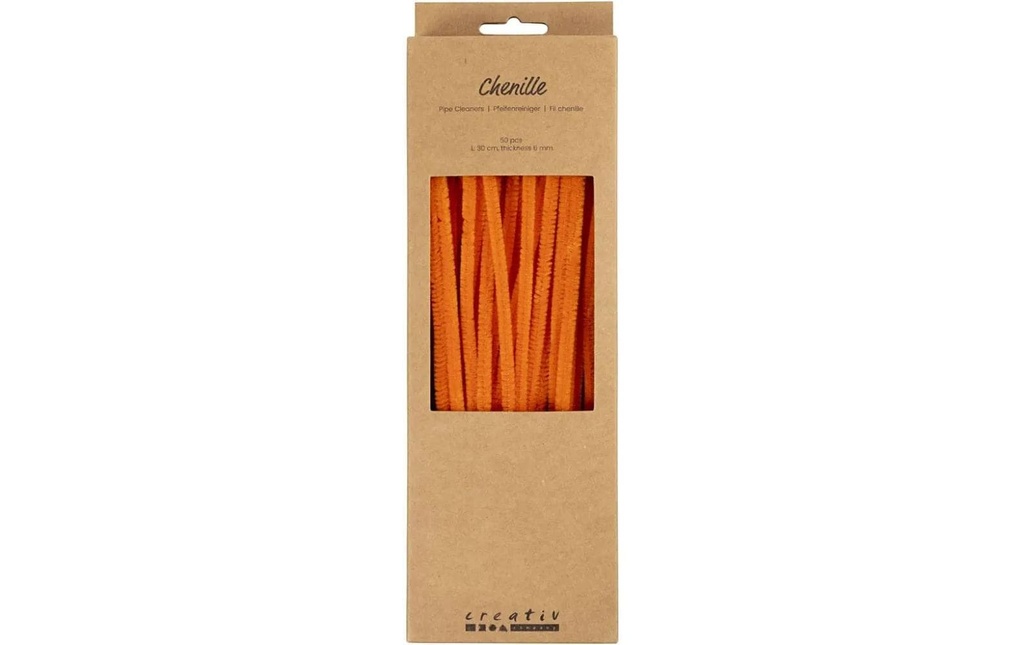 Creativ Company Fil-chenille 50 pièces, orange