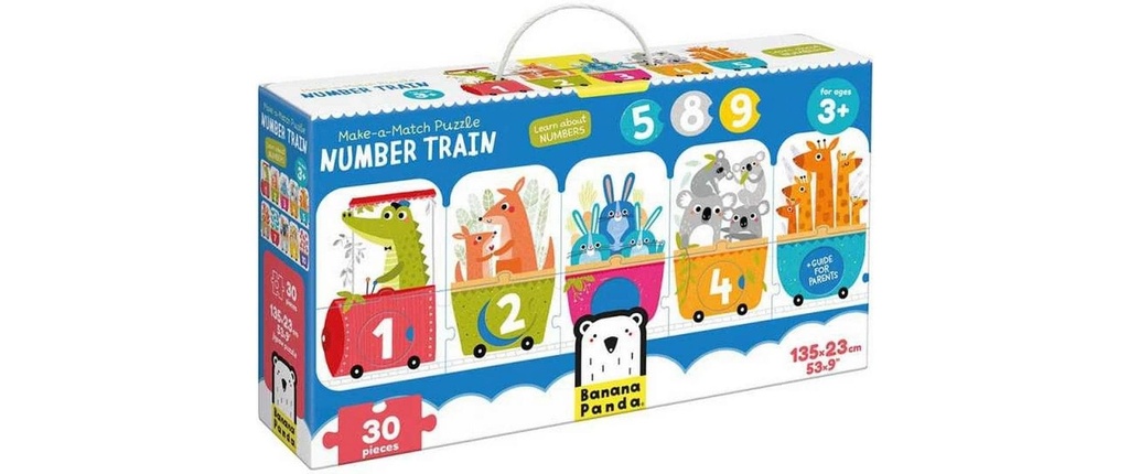 BANANA PANDA Puzzle XL Number Train (30 pces)