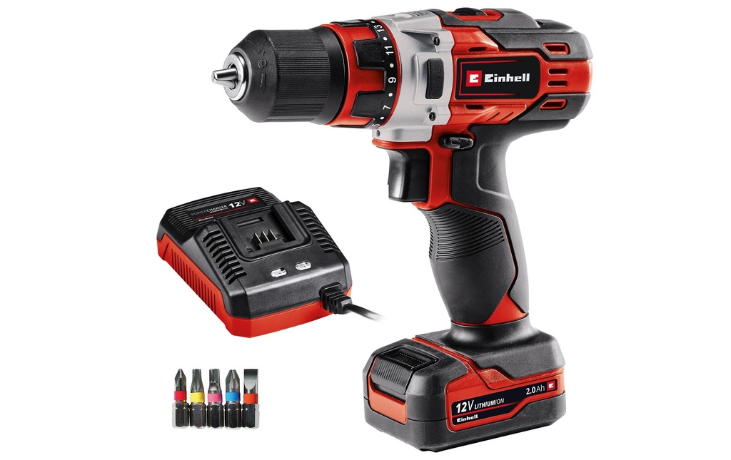 Einhell Perceuse-visseuse sans fil TE-CD 12/1 Li 2.0 Ah Kit