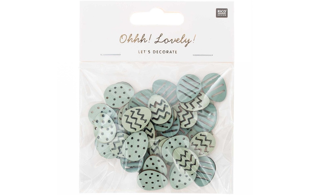 Rico Design Décoration de dispersion Oeufs de Pâques 48 pièces, Menthe
