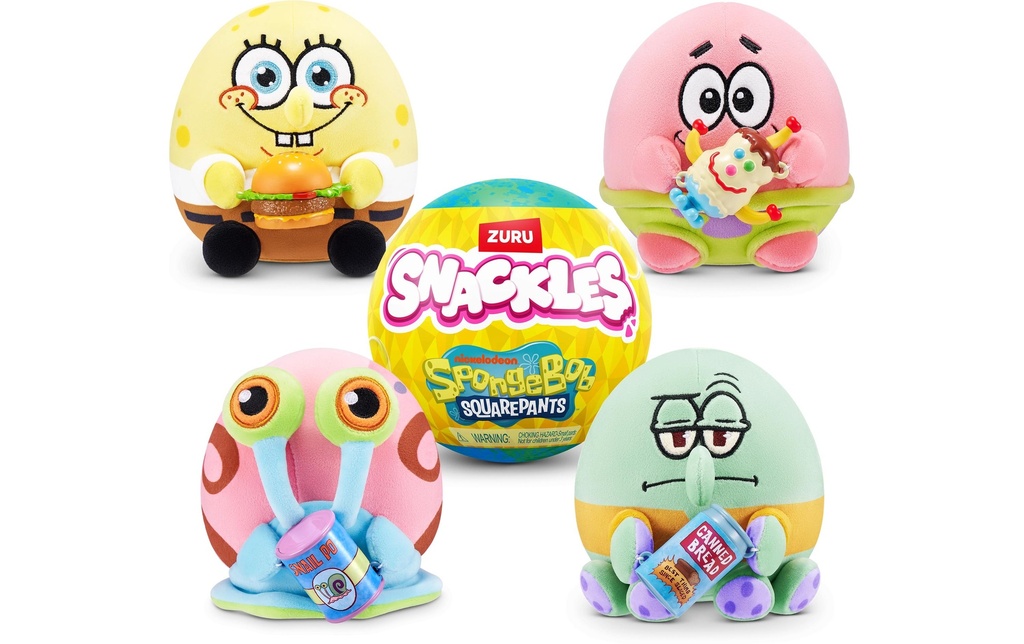Zuru Animal en peluche Snackles – Bob l'Éponge 5 assorti
