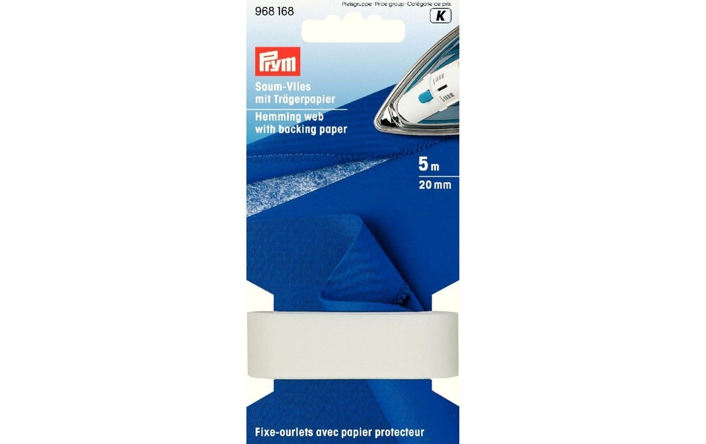 Prym Toison Ourlet du papier de fond 20 mm, Blanc