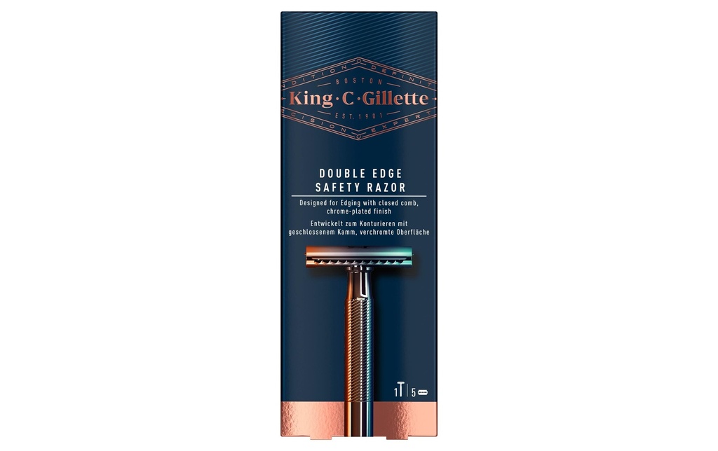 King C. Gillette Rasoir à 5 lames 1 rasoir + 5 lames