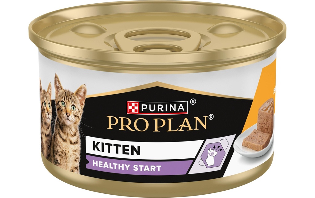 Purina Pro Plan Kitten Healthy Start Mousse au poulet 24 x 85 g