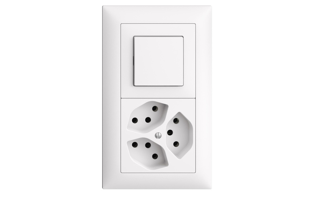 Feller EDIZIOdue Combinaison UP Interrupteur et prise 3x
