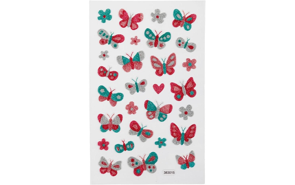 Creativ Company Autocollants à paillettes 10 x 16 cm 1 feuille, papillon