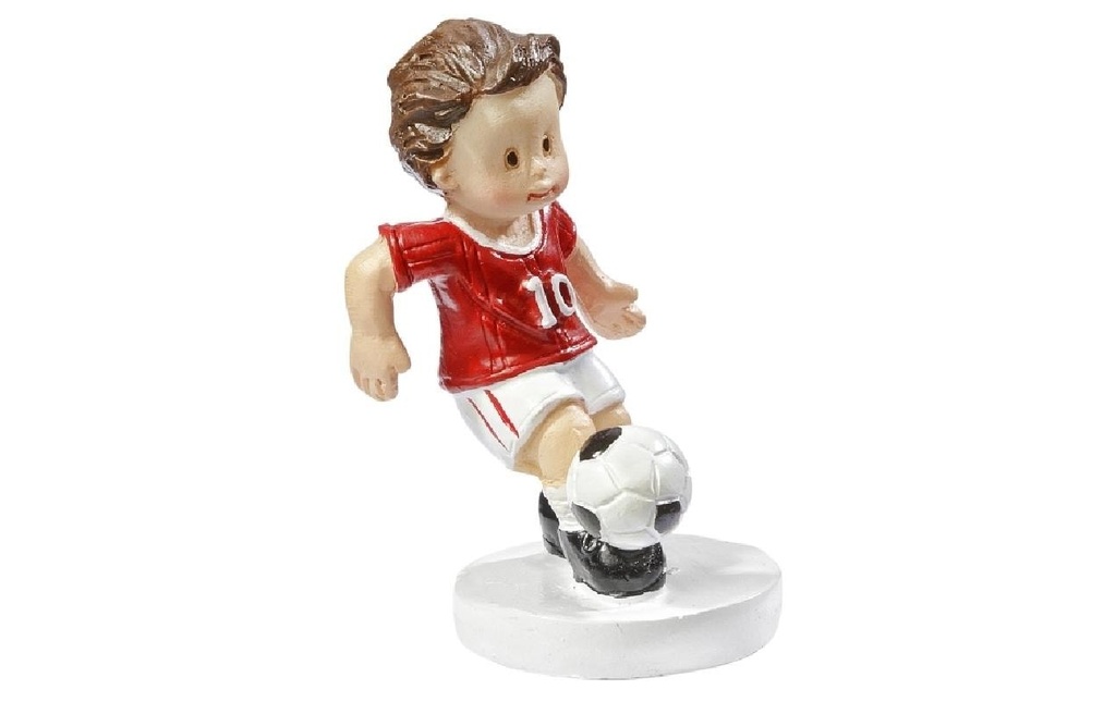 HobbyFun Mini figurine Footballeur Rouge/Blanc, 5 cm