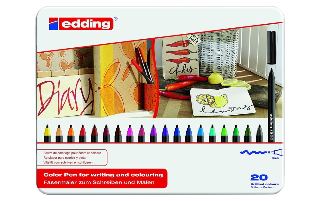 edding Feutres de coloriage 1300 20 pièces